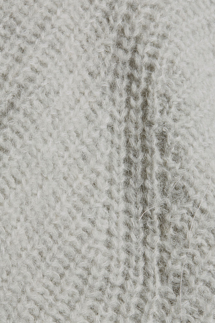 Mit Alpaka: Musterstrick-Pullover, GREY, detail image number 4