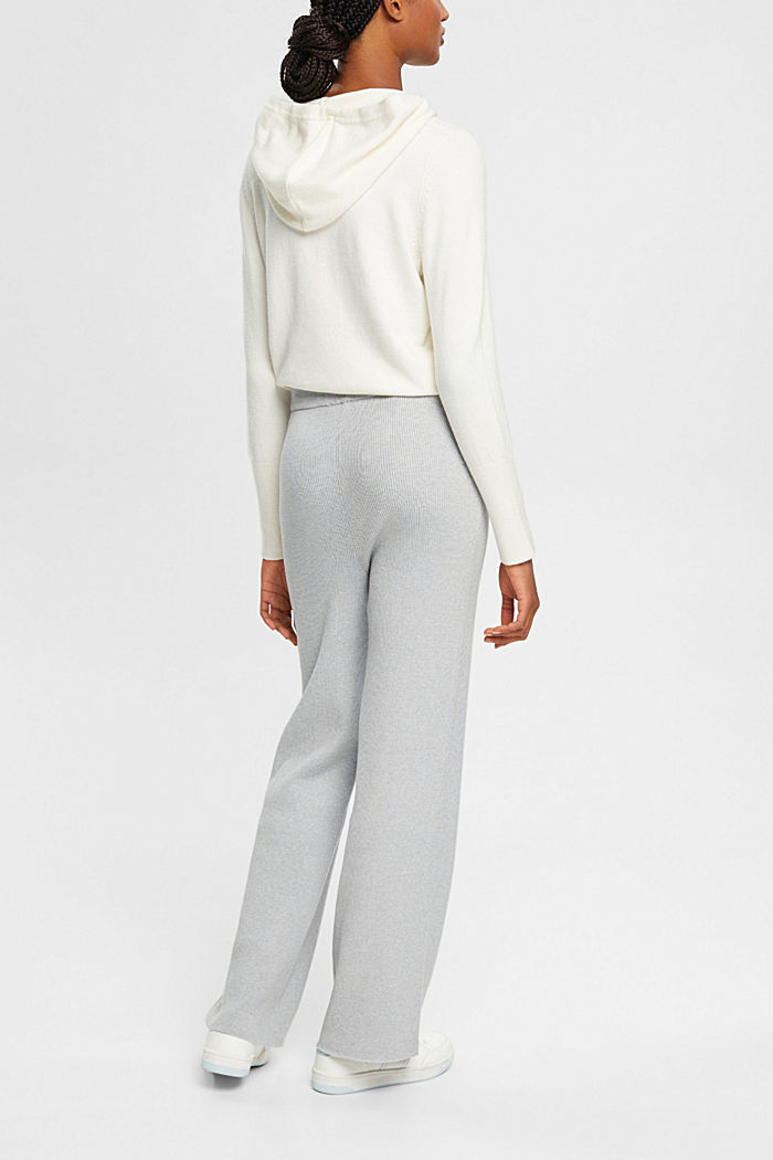 Rib knit trousers, LIGHT GREY, detail-asia image number 1