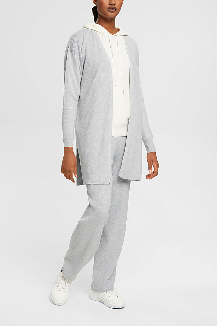 Rib knit trousers, LIGHT GREY, detail-asia image number 2