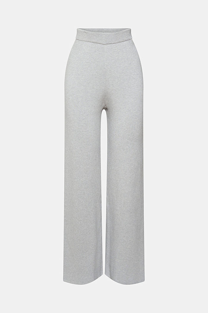 Rib knit trousers, LIGHT GREY, detail-asia image number 5