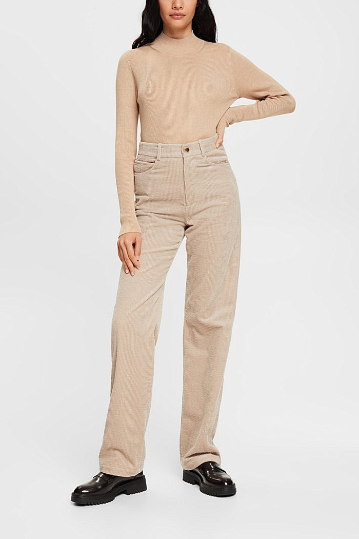 80's Straight corduroy trousers, LIGHT TAUPE, detail-asia image number 4