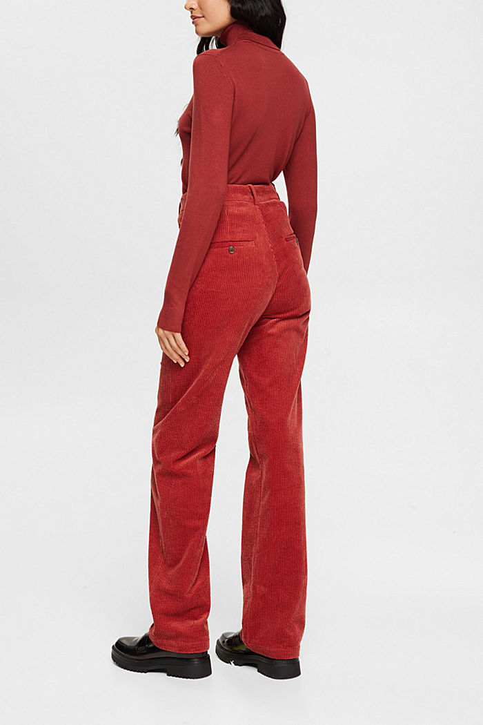 80's Straight corduroy trousers, TERRACOTTA, detail-asia image number 3