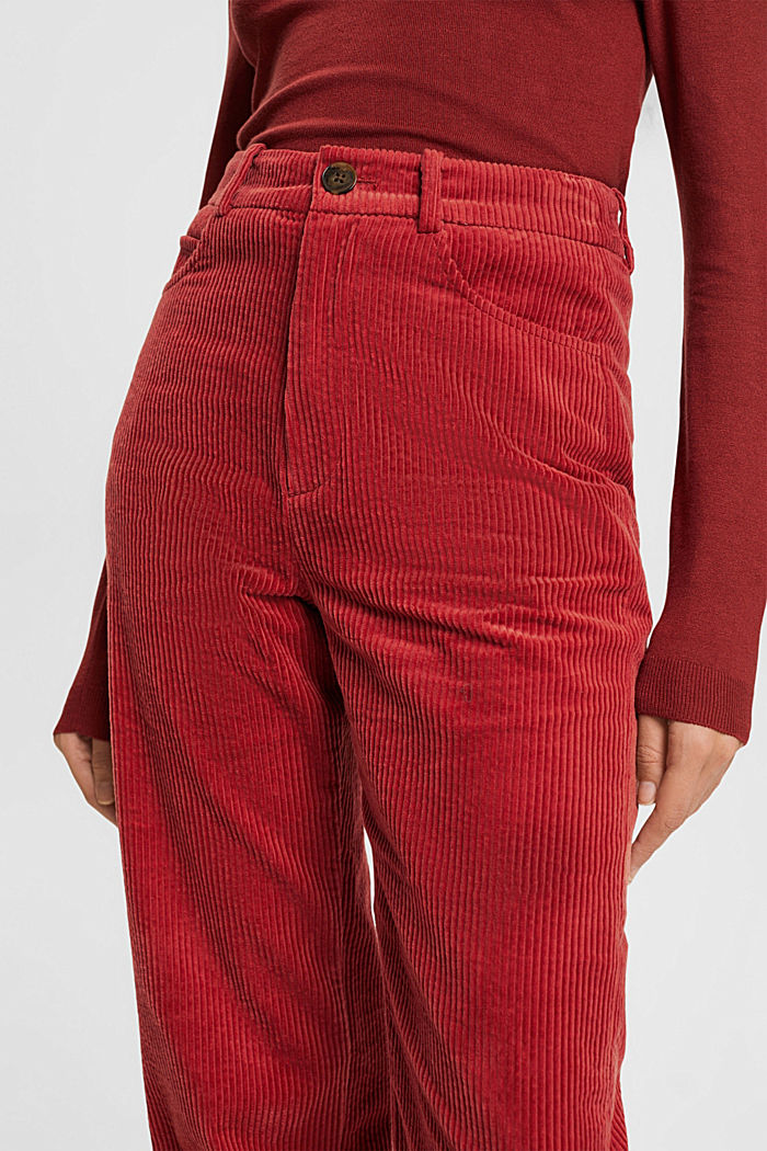 80's Straight corduroy trousers, TERRACOTTA, detail-asia image number 2