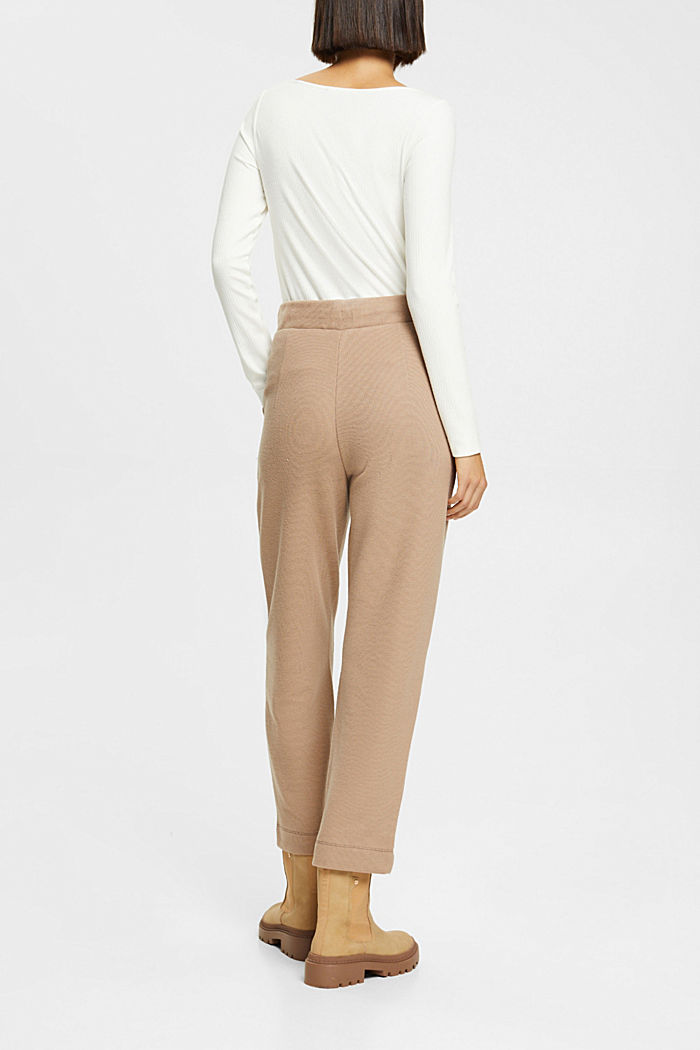 High-rise knitted jogger style trousers, TAUPE, detail-asia image number 3