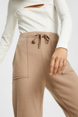 High-rise knitted jogger style trousers, TAUPE, detail-asia image number 2
