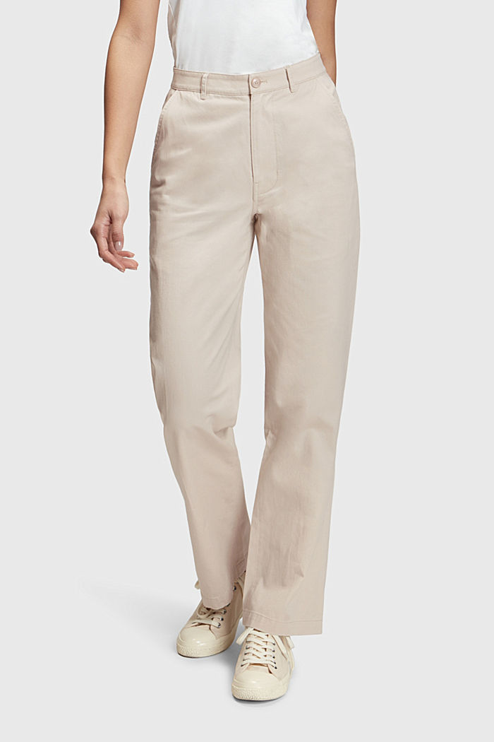 Low-rise chinos, TAUPE, detail-asia image number 0