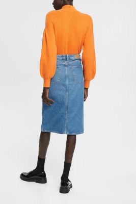 Denim skirt, organic cotton, BLUE MEDIUM WASHED, detail-asia image number 3