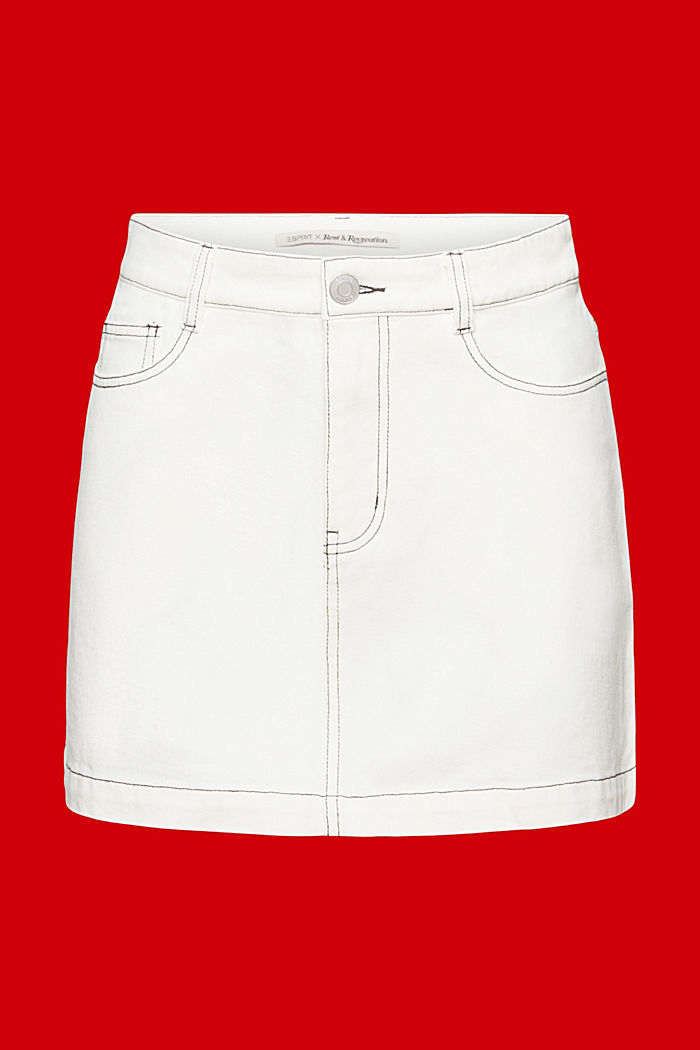Denim Mini Skirt, WHITE, detail-asia image number 7