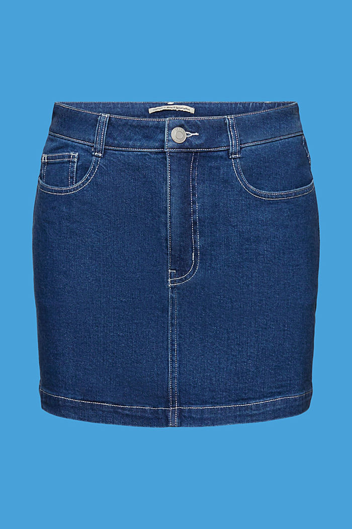 Denim Mini Skirt, BLUE MEDIUM WASHED, detail-asia image number 6