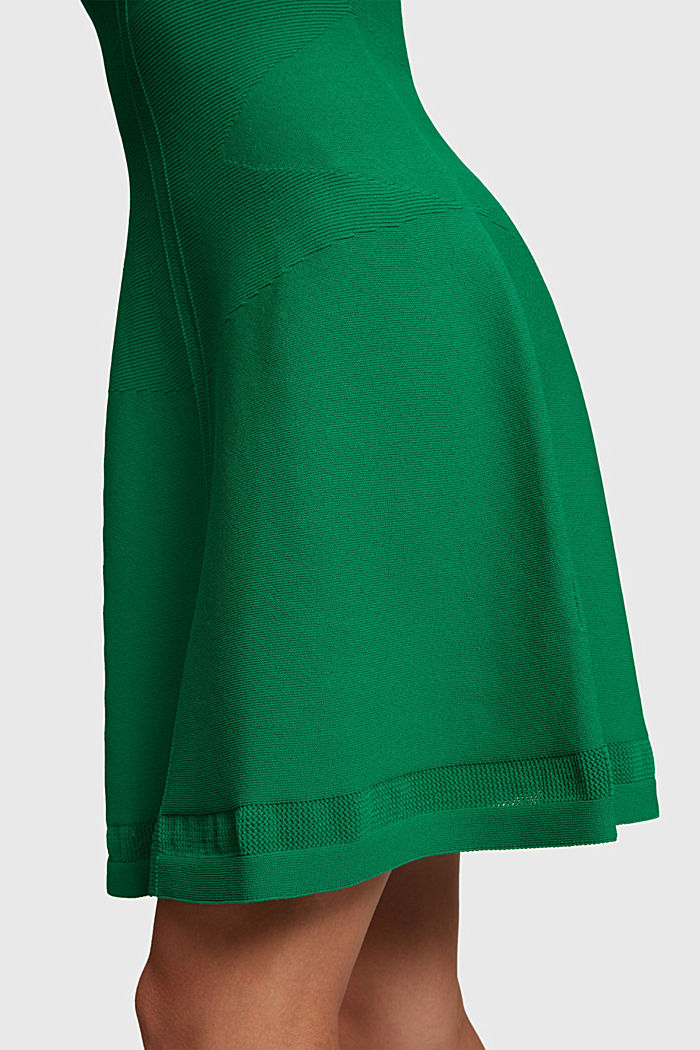 Seamless knit mesh dress, GREEN, detail-asia image number 3