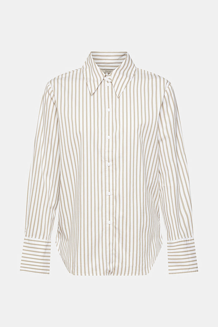 Long striped woven blouse