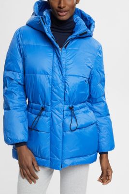 Quilted jacket with recycled down filling