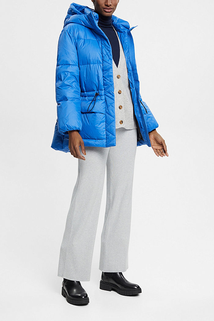 Quilted jacket with recycled down filling, BRIGHT BLUE, detail-asia image number 2