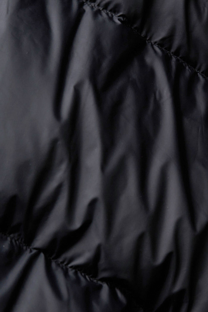 羽絨絎縫外套, BLACK, detail-asia image number 5