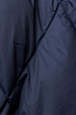 Quilted down coat with detachable hood, NAVY, detail-asia image number 5