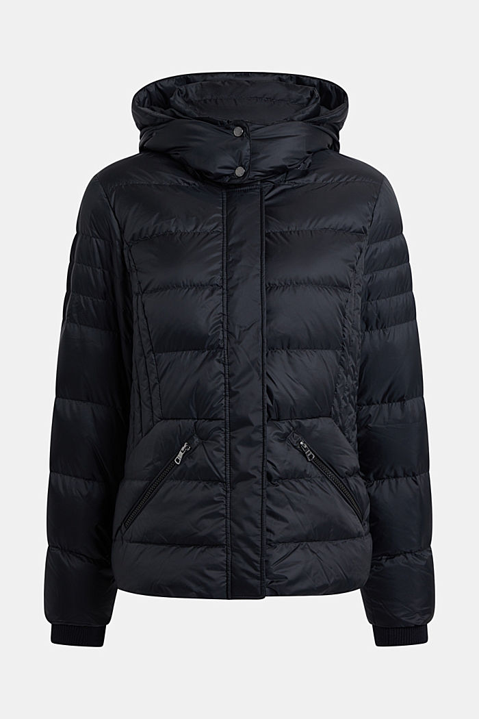 Quilted jacket with detachable hood, BLACK, detail-asia image number 4