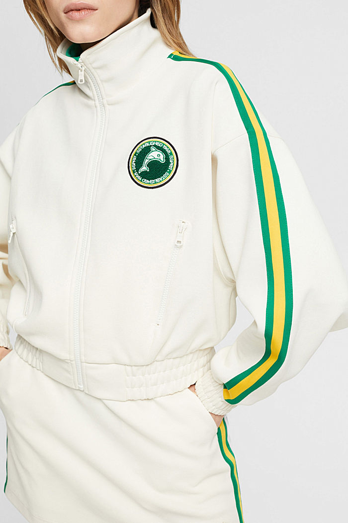 Cropped track jacket, OFF WHITE, detail-asia image number 3