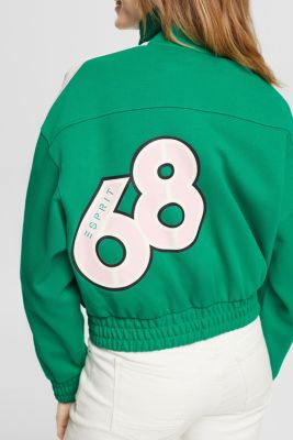 Cropped track style jacket, EMERALD GREEN, detail-asia image number 6