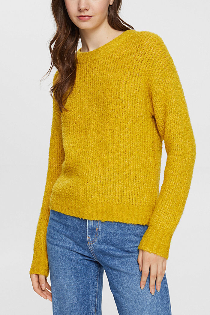 Bouclé jumper with wool and alpaca