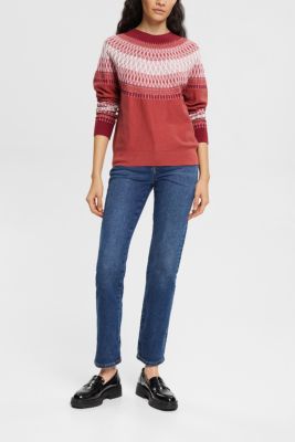 Jacquard jumper, 100% cotton, TERRACOTTA 4, detail-asia image number 5