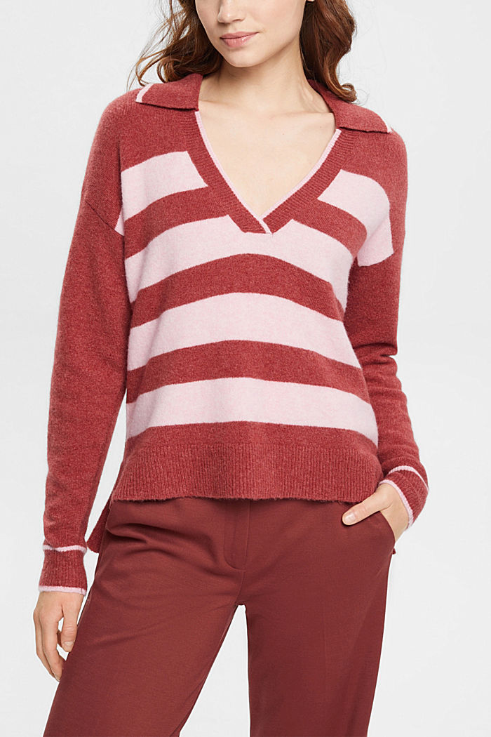 Wool blend jumper, NEW TERRACOTTA, detail-asia image number 0