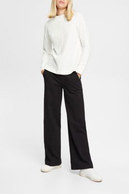 Stand-up collar sweatshirt, cotton blend, OFF WHITE, detail-asia image number 5