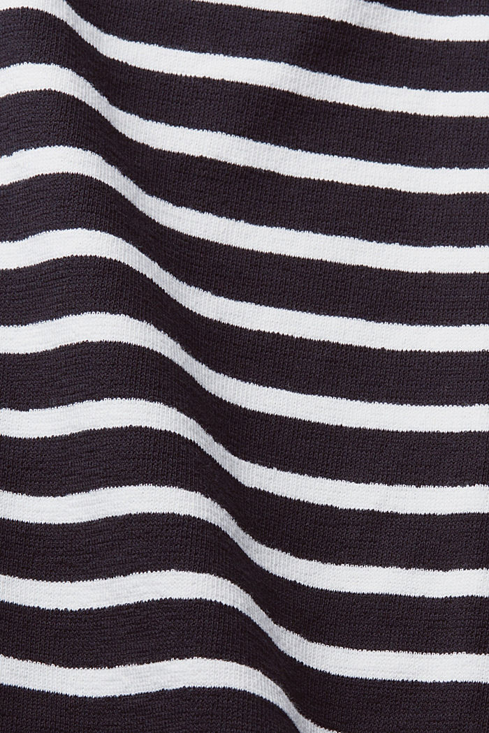 Striped half-zip sweater, BLACK, detail-asia image number 5