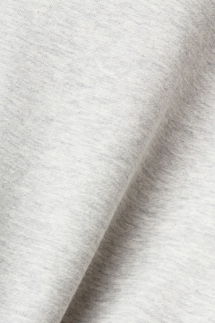 Cropped varsity patch sweatshirt, LIGHT GREY, detail-asia image number 5
