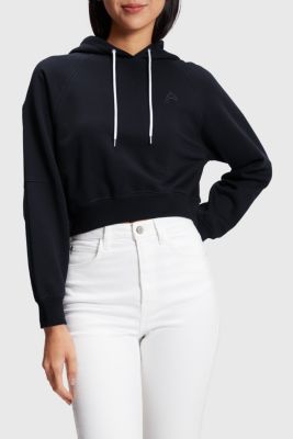 Color Dolphin Cropped Hoodie, BLACK, detail-asia image number 0