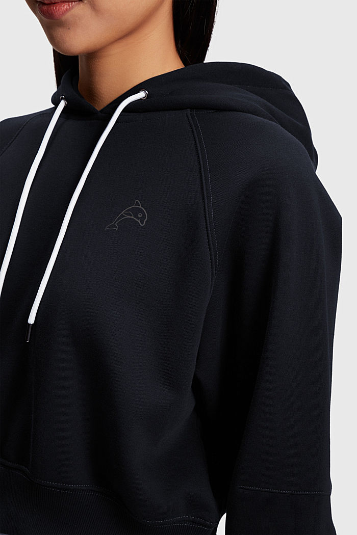 Color Dolphin Cropped Hoodie, BLACK, detail-asia image number 2