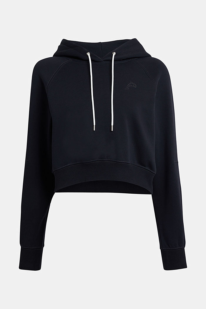 Color Dolphin Cropped Hoodie, BLACK, detail-asia image number 4