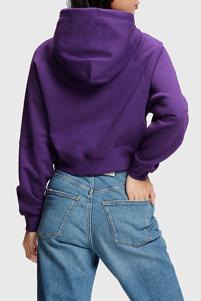 短款LOGO圖案連帽衛衣, 紫色, detail-asia image number 1