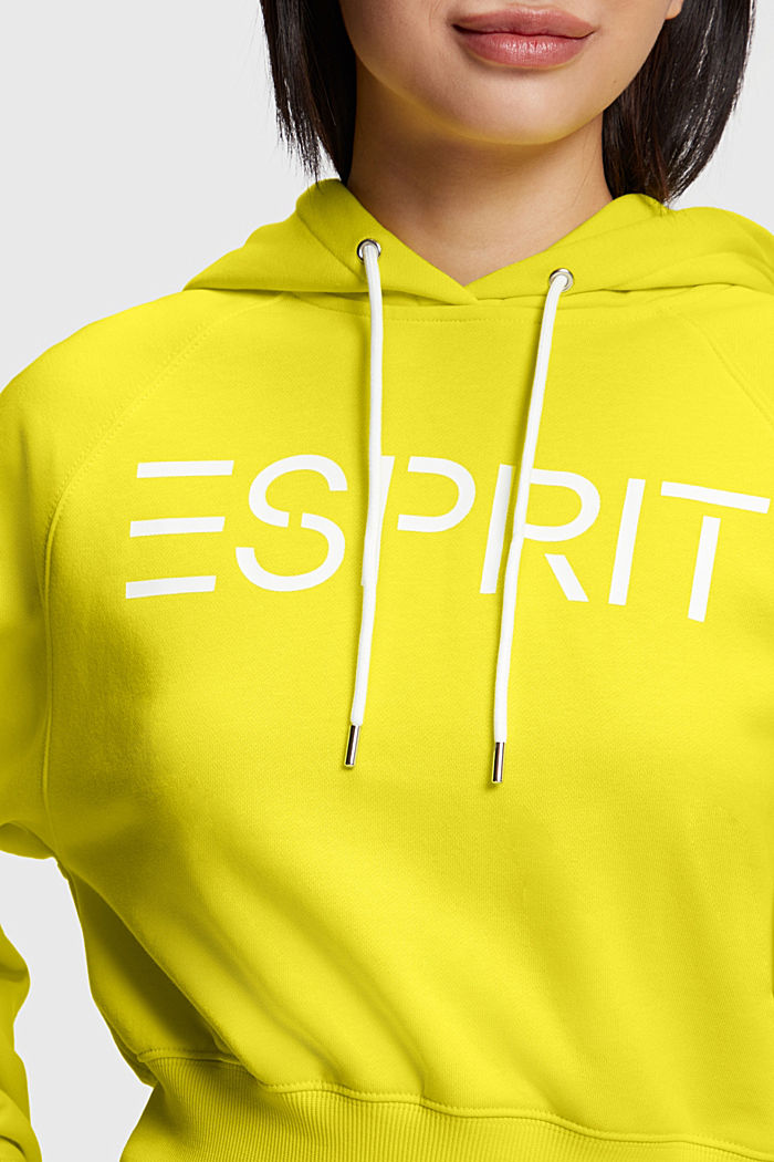 Cropped logo hoodie, BRIGHT YELLOW, detail-asia image number 2