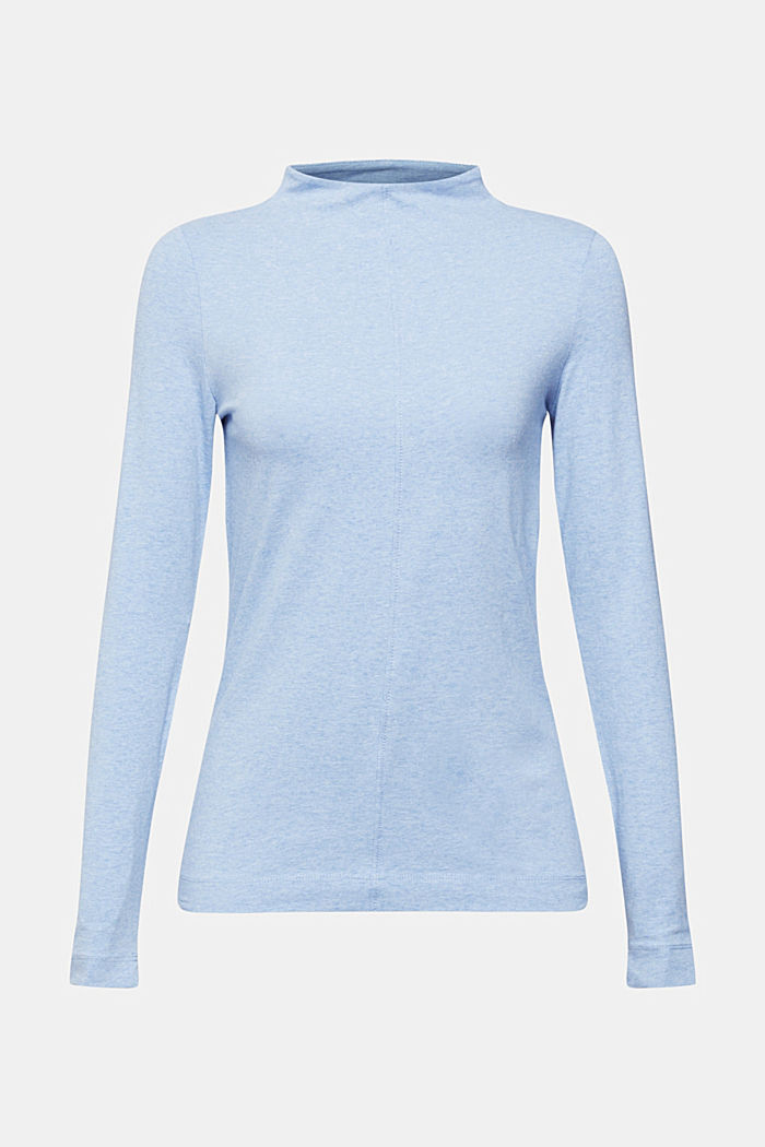 Boat neck long sleeve top, BRIGHT BLUE, detail-asia image number 6
