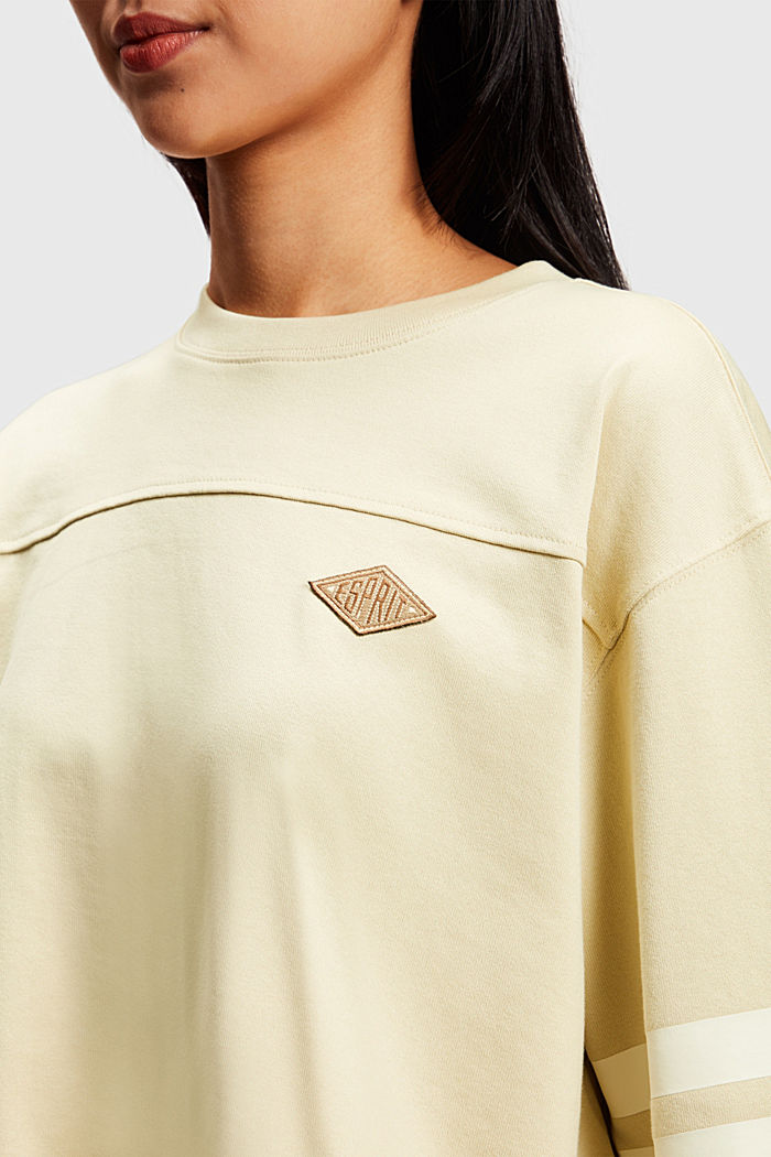 Cropped varsity logo rugby tee, LIGHT BEIGE, detail-asia image number 3
