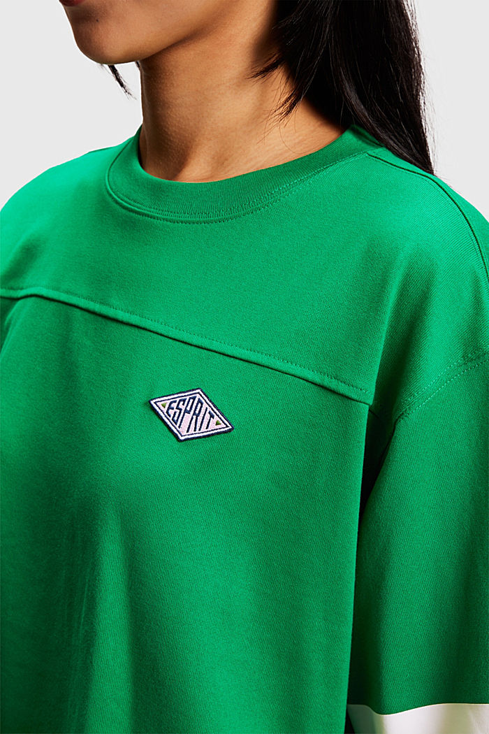短款Varsity學院風LOGO橄欖球T恤, 翡翠綠, detail-asia image number 3