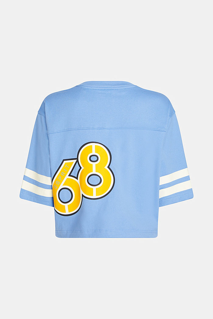 短款Varsity學院風LOGO橄欖球T恤, 淺藍色, detail-asia image number 5