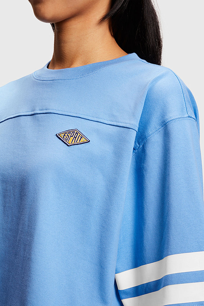 短款Varsity學院風LOGO橄欖球T恤, 淺藍色, detail-asia image number 2