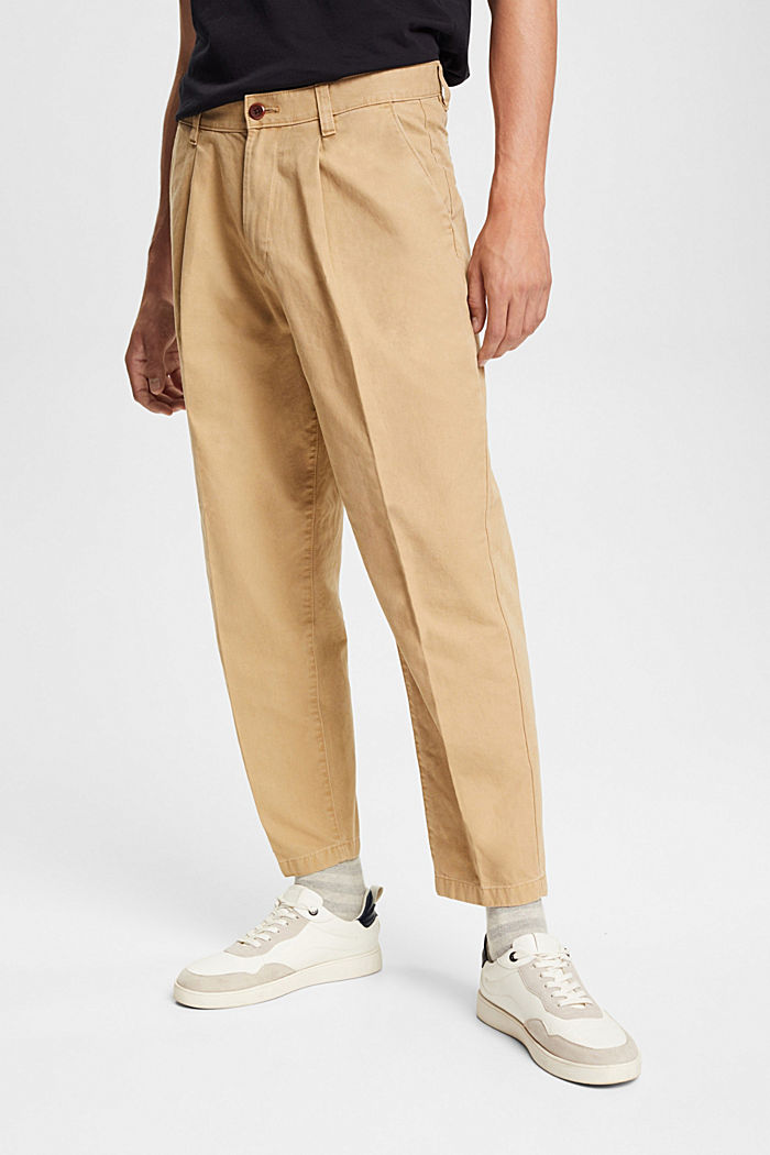 Loose fit chinos, CREAM BEIGE, detail-asia image number 0