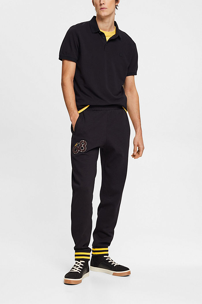 Dolphin logo badge tracksuit trousers, BLACK, detail-asia image number 4