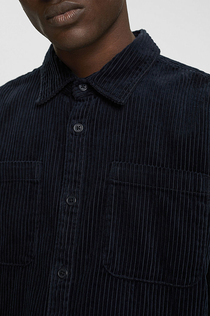 寬鬆燈芯絨襯衫, 黑色, detail-asia image number 2