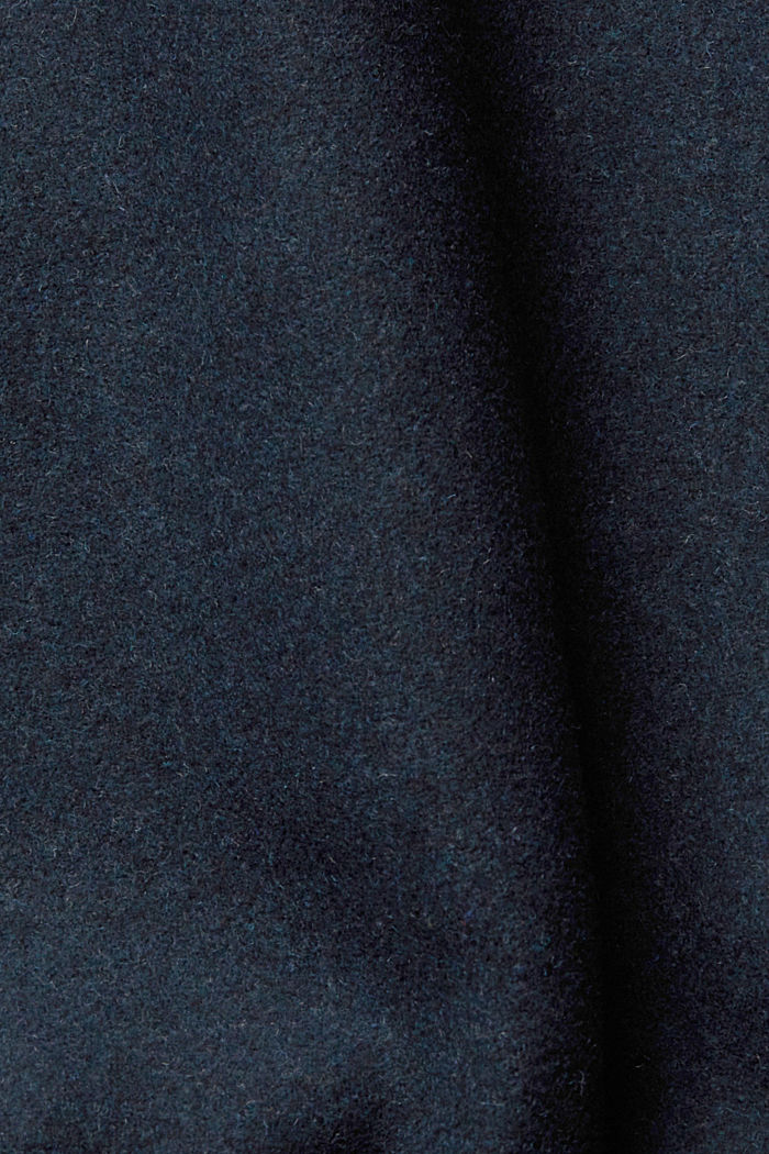 羊毛混紡飛行員外套, 藍綠色, detail-asia image number 5