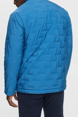 Quilted jacket with turn-down collar, PETROL BLUE, detail-asia image number 3