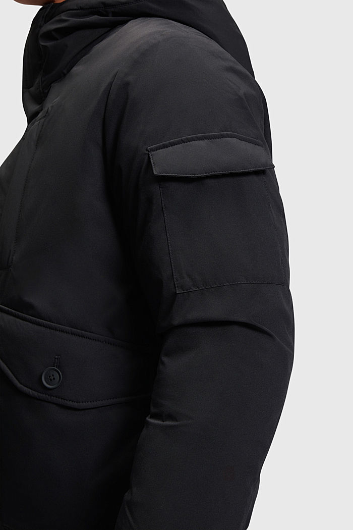 Down jacket with flap pockets, BLACK, detail-asia image number 3