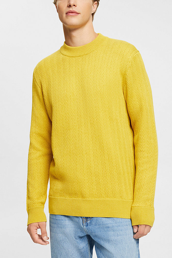 Sweaters Regular Fit, DUSTY YELLOW, detail-asia image number 0