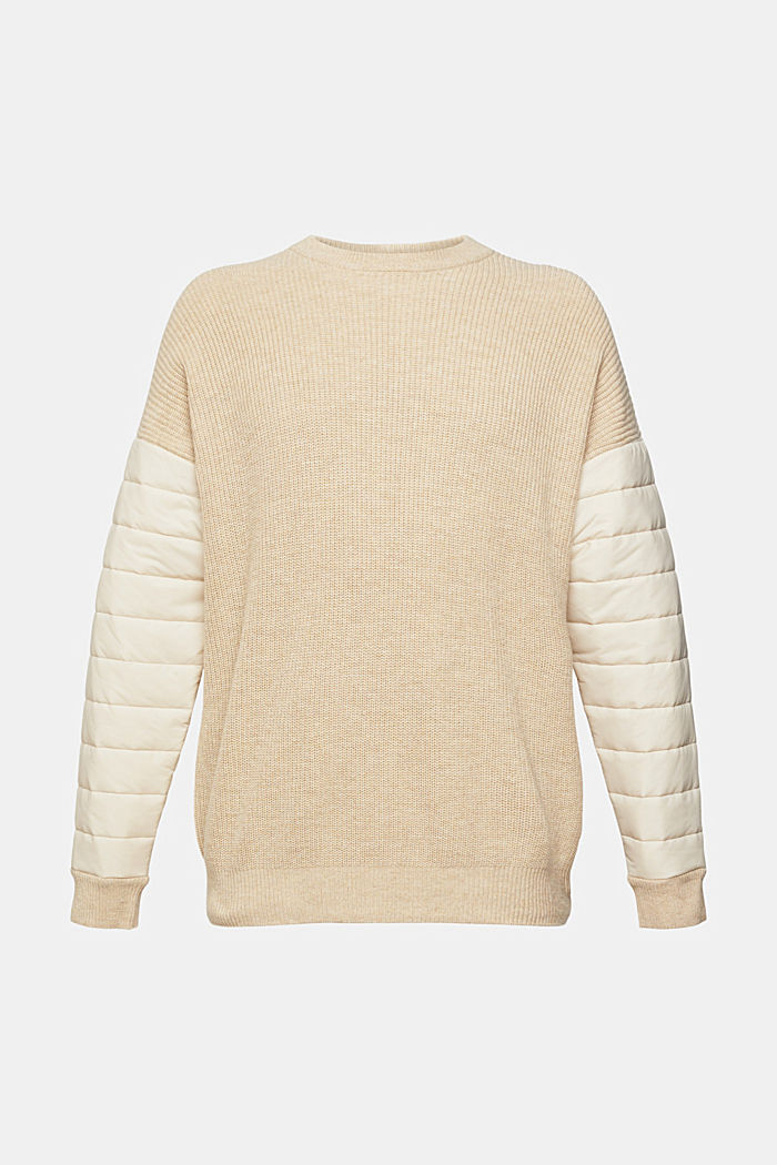Mixed material jumper, CREAM BEIGE, detail-asia image number 5