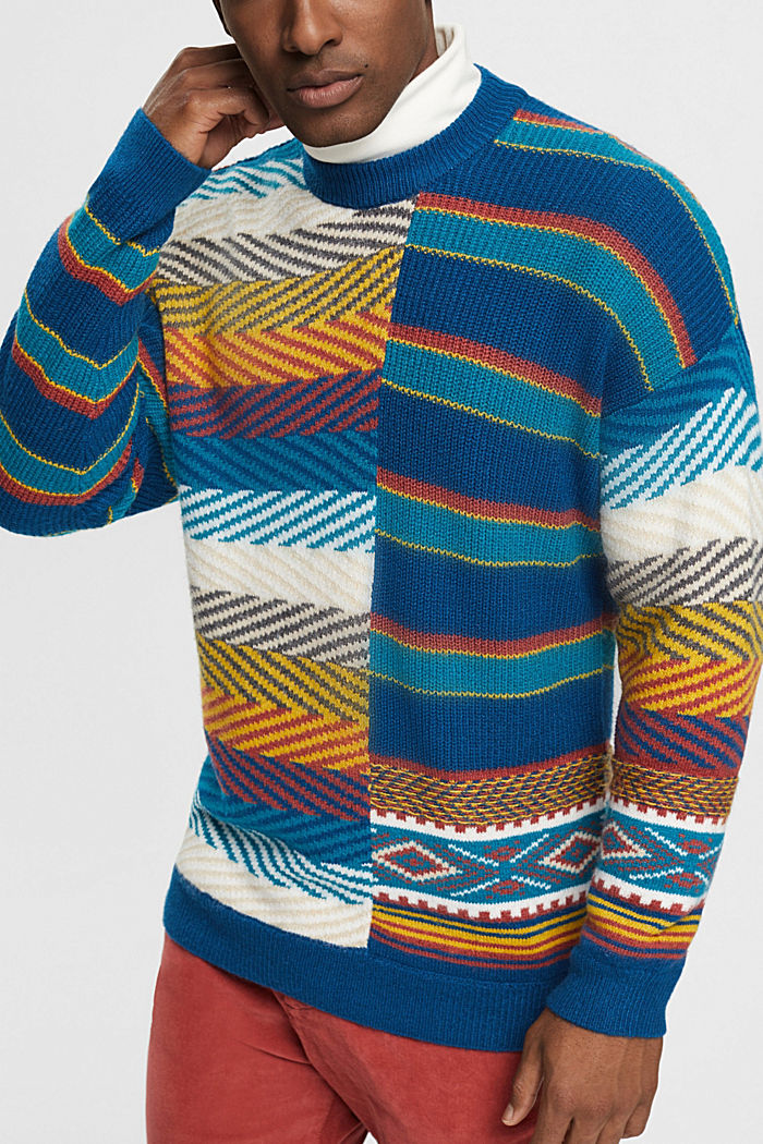 Sweaters Oversized Fit, PETROL BLUE, detail-asia image number 0