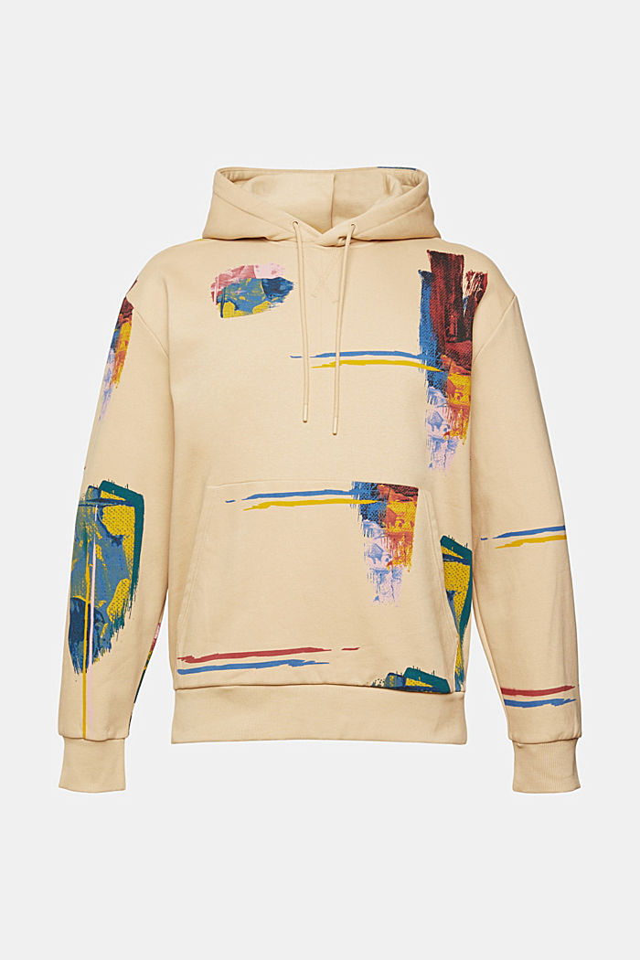 Print sweatshirt hoodie, CREAM BEIGE, detail-asia image number 5