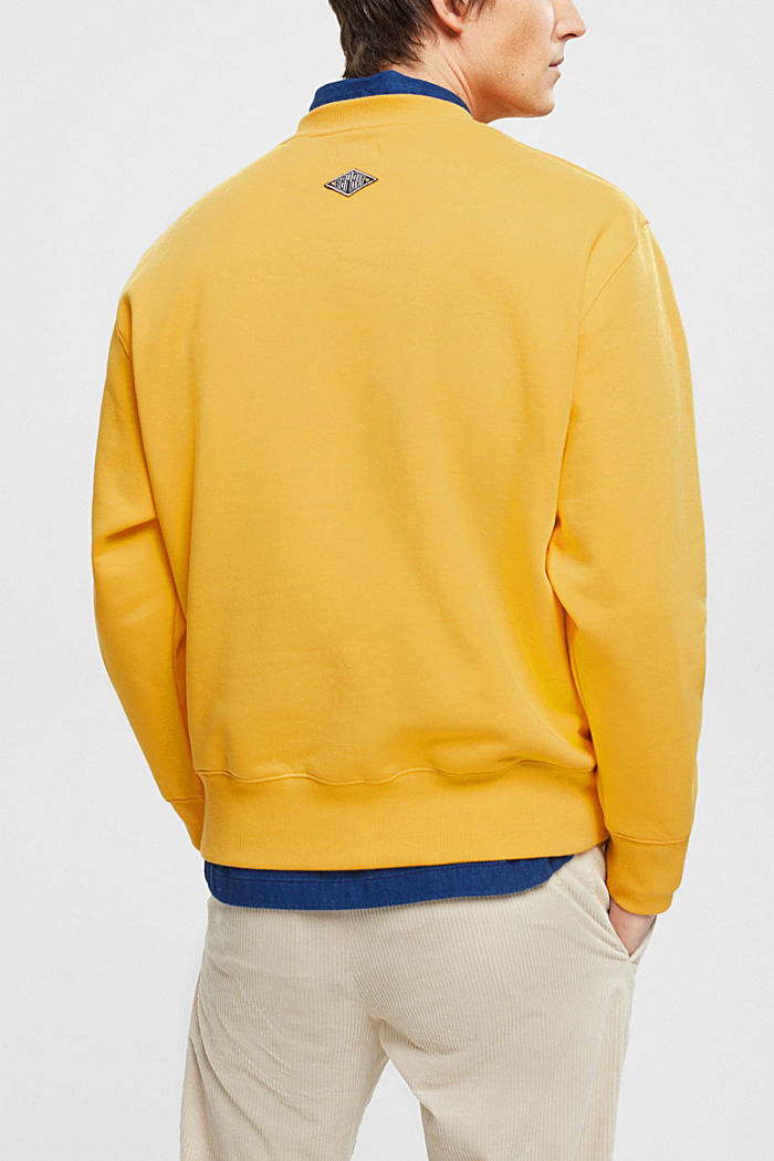 Varsity patch sweatshirt, YELLOW, detail-asia image number 3