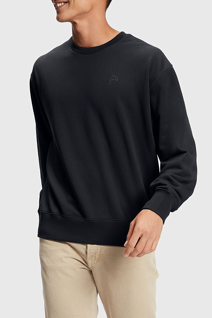 Color Dolphin Sweatshirt, BLACK, detail-asia image number 0